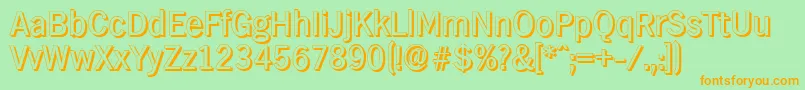 HamburgshadowRegular Font – Orange Fonts on Green Background