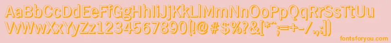 HamburgshadowRegular Font – Orange Fonts on Pink Background