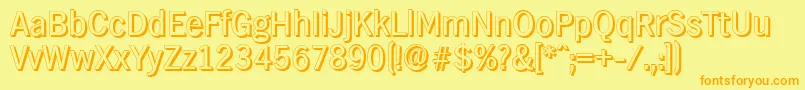 HamburgshadowRegular Font – Orange Fonts on Yellow Background