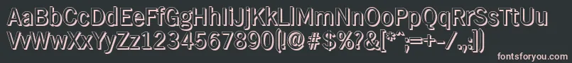 HamburgshadowRegular Font – Pink Fonts on Black Background