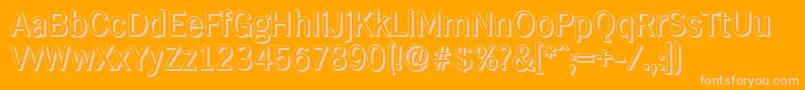 HamburgshadowRegular Font – Pink Fonts on Orange Background