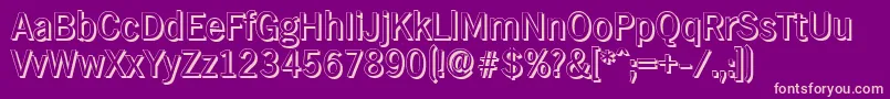 HamburgshadowRegular Font – Pink Fonts on Purple Background