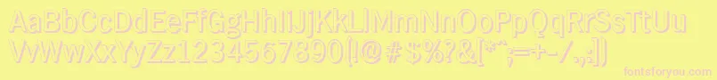 HamburgshadowRegular Font – Pink Fonts on Yellow Background