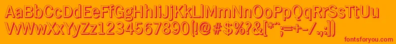 HamburgshadowRegular Font – Red Fonts on Orange Background