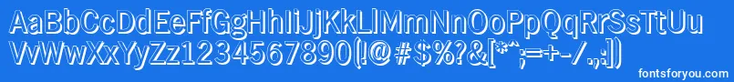 HamburgshadowRegular Font – White Fonts on Blue Background