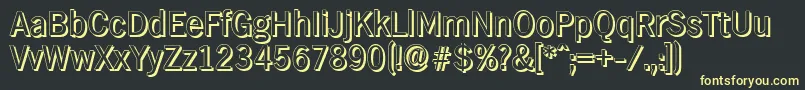 HamburgshadowRegular Font – Yellow Fonts on Black Background
