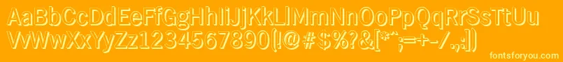 HamburgshadowRegular Font – Yellow Fonts on Orange Background