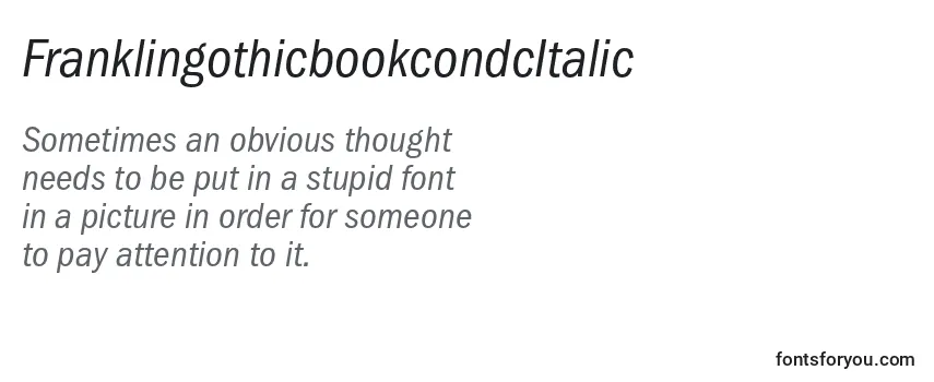 FranklingothicbookcondcItalic Font