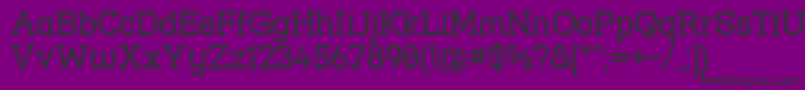 フォントStrsl – 紫の背景に黒い文字
