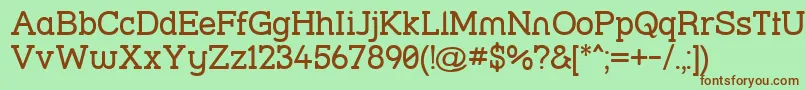 Strsl Font – Brown Fonts on Green Background