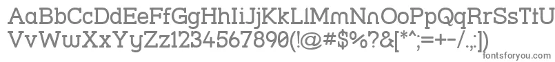 Strsl-fontti – harmaat kirjasimet valkoisella taustalla