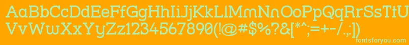 Strsl Font – Green Fonts on Orange Background