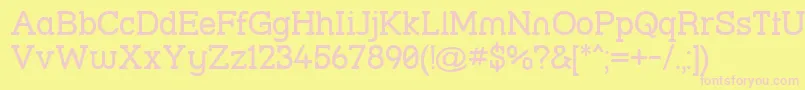 Strsl Font – Pink Fonts on Yellow Background