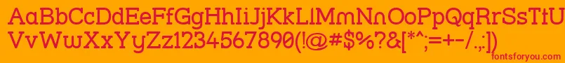 Strsl Font – Red Fonts on Orange Background