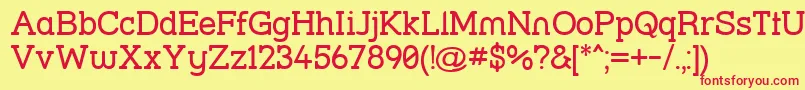 Strsl Font – Red Fonts on Yellow Background