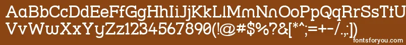 フォントStrsl – 茶色の背景に白い文字