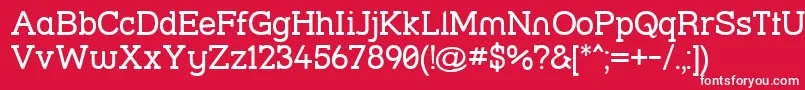 フォントStrsl – 赤い背景に白い文字