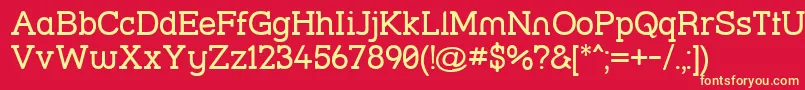 Strsl Font – Yellow Fonts on Red Background