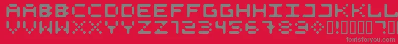 525Roun Font – Gray Fonts on Red Background