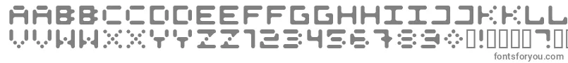 525Roun Font – Gray Fonts on White Background