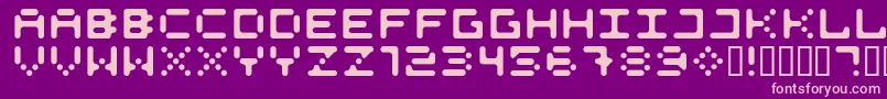 525Roun Font – Pink Fonts on Purple Background