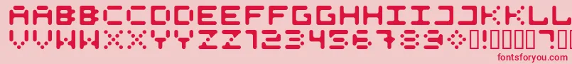 525Roun Font – Red Fonts on Pink Background