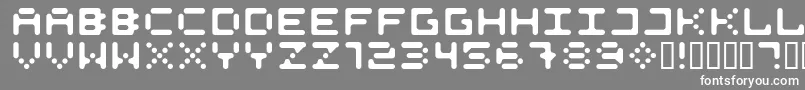 525Roun Font – White Fonts on Gray Background