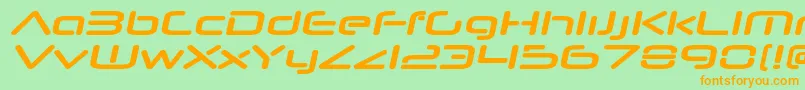 NeuropolnovaxpBolditalic Font – Orange Fonts on Green Background