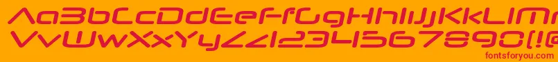 NeuropolnovaxpBolditalic Font – Red Fonts on Orange Background