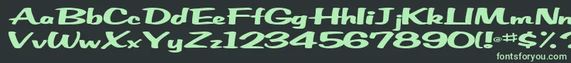 Empower42RegularTtext Font – Green Fonts on Black Background