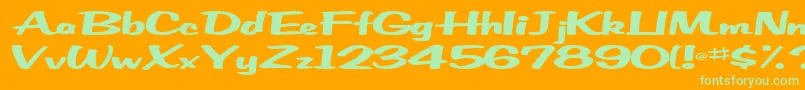 Empower42RegularTtext-Schriftart – Grüne Schriften auf orangefarbenem Hintergrund