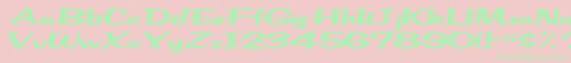 Empower42RegularTtext-Schriftart – Grüne Schriften auf rosa Hintergrund