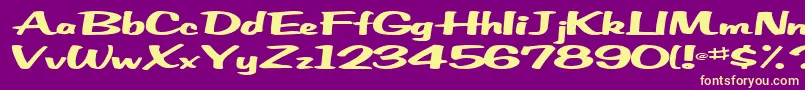 Empower42RegularTtext Font – Yellow Fonts on Purple Background