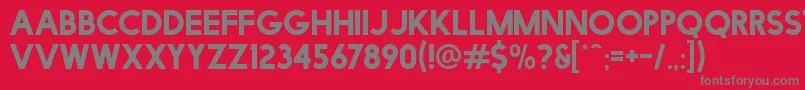FacileSans Font – Gray Fonts on Red Background