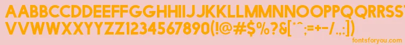 FacileSans Font – Orange Fonts on Pink Background