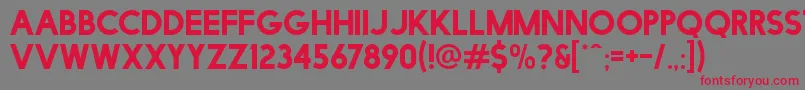 FacileSans Font – Red Fonts on Gray Background