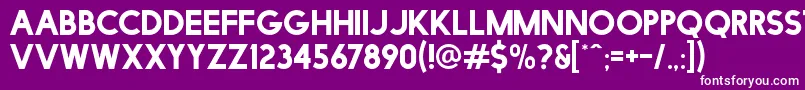 FacileSans Font – White Fonts on Purple Background