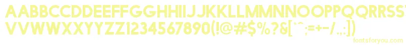 FacileSans Font – Yellow Fonts on White Background