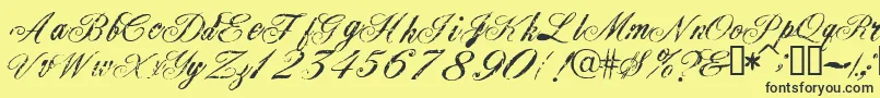 Civilian Font – Black Fonts on Yellow Background