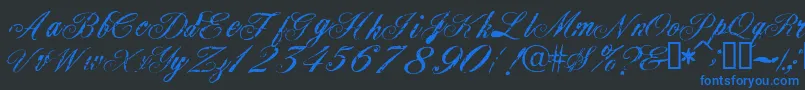 Civilian Font – Blue Fonts on Black Background