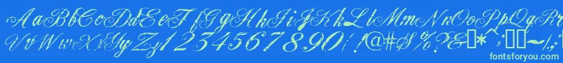 Civilian Font – Green Fonts on Blue Background