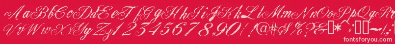 Civilian Font – Pink Fonts on Red Background