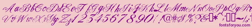 Civilian-Schriftart – Violette Schriften auf rosa Hintergrund