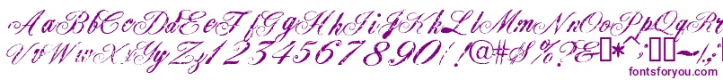 Civilian Font – Purple Fonts on White Background