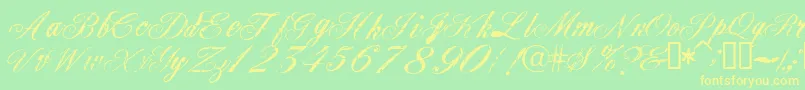 Civilian Font – Yellow Fonts on Green Background