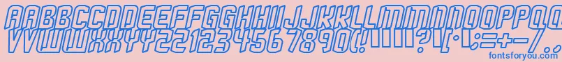 Strangephenomenaoutlined Font – Blue Fonts on Pink Background