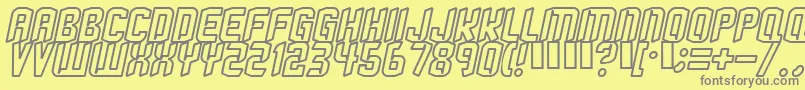 Strangephenomenaoutlined Font – Gray Fonts on Yellow Background