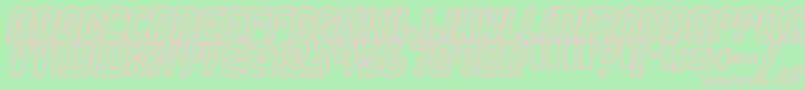 Strangephenomenaoutlined Font – Pink Fonts on Green Background