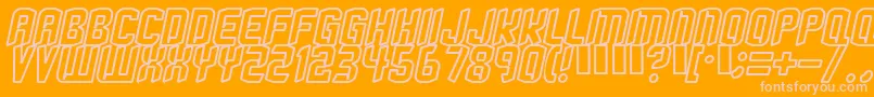 Strangephenomenaoutlined Font – Pink Fonts on Orange Background