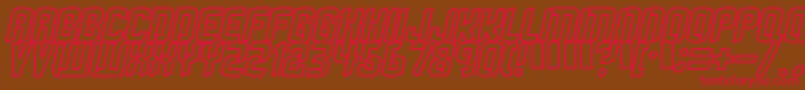 Strangephenomenaoutlined Font – Red Fonts on Brown Background